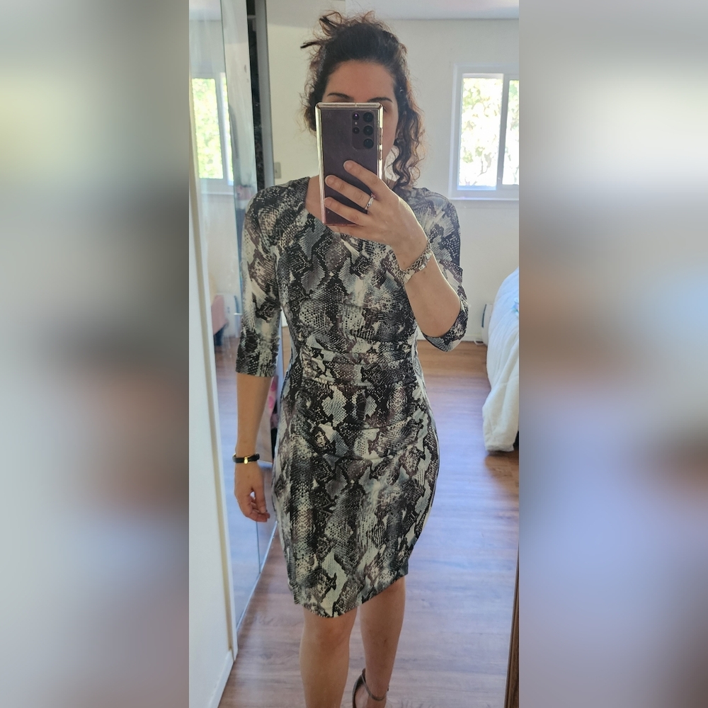 Jennifer Lopez Snakeskin Print Dress